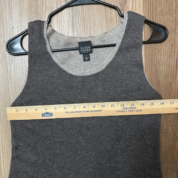 Eileen Fisher Wool Viscose Blend Scoop Neck Knit Tank Size PS Petite Small SOFT - Picture 7 of 8